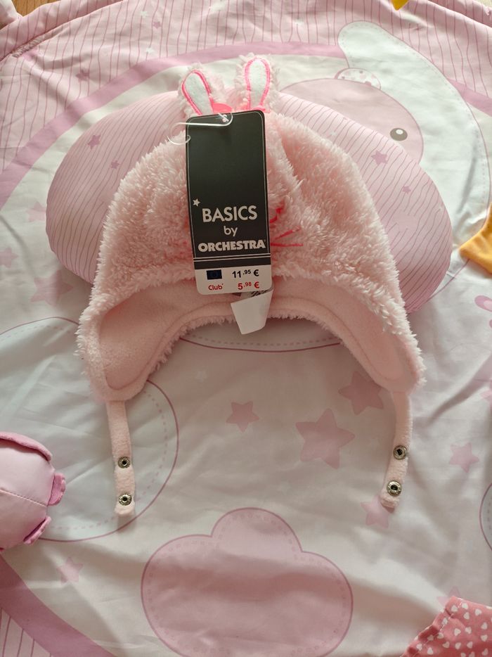 Bonnet Lapin ORCHESTRA Neuf avec étiquette – Rose – 6 mois - photo numéro 8