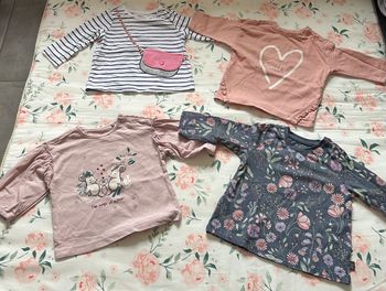 Lots T shirts bébé fille 