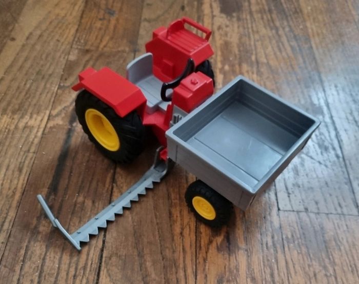 tracteur playmobil 6131 country Fermier Avec Faucheuse accotement - photo numéro 2