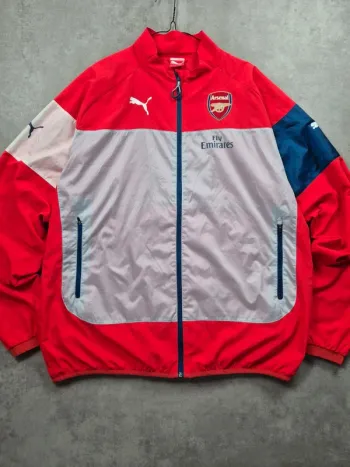 Veste coupe vent Puma Arsenal Rouge et blanche Taille XXL