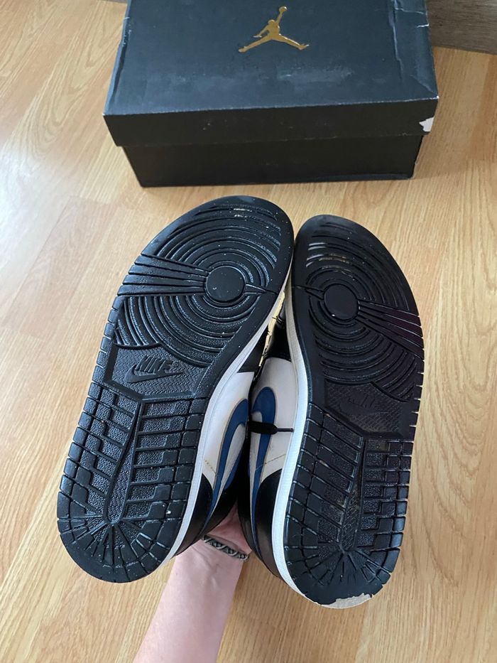 Nike air Jordan 1 mid White/ racer blue black - photo numéro 10