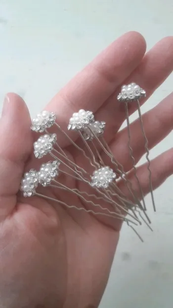 Lot de 8 piques fleurs pour cheveux idéal mariage neuf