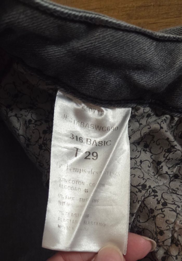 Jean gris Le Temps des Cerises T.29 (38/40 FR) – coupe slim – création française – excellent état mo - photo numéro 9