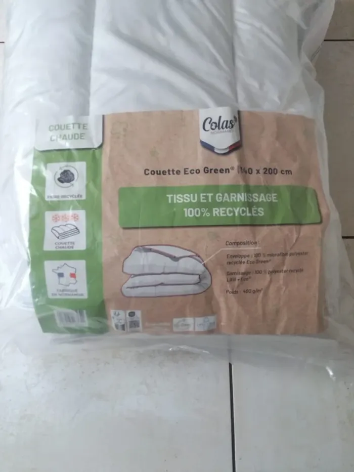 Couette chaude Colas normand, Eco Green, 140x200 cm