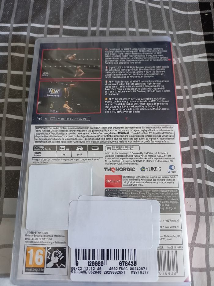 Nintendo Switch fight forever aew wrestling - photo numéro 2