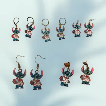 Boucles d'oreilles Stitch – Attache au choix