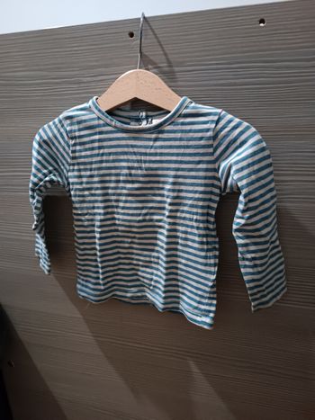 T shirt longues manches ligné