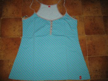 DÉBARDEUR TURQUOISE "EDC BY ESPRIT" - TAILLE S - n°02