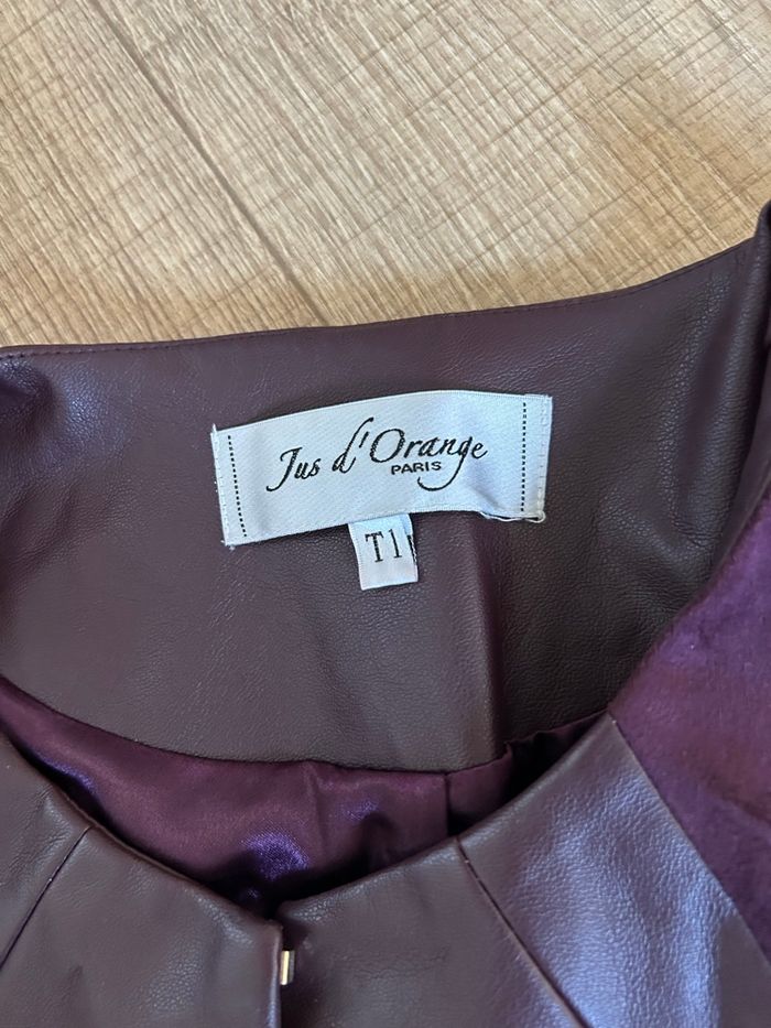 Veste bordeaux bi matière Jus d’Orange taille 1 jamais portée - photo numéro 9