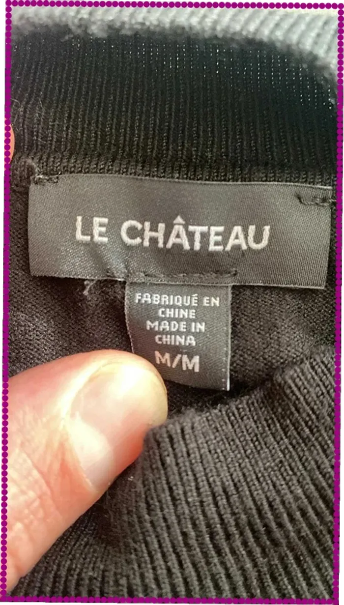 Pull Noir Le Château Femme Taille M Broderie - photo numéro 2