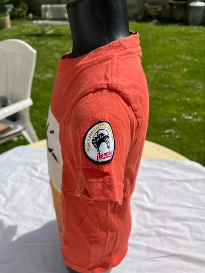 T shirt orange 6 ans aeropilote - photo numéro 3