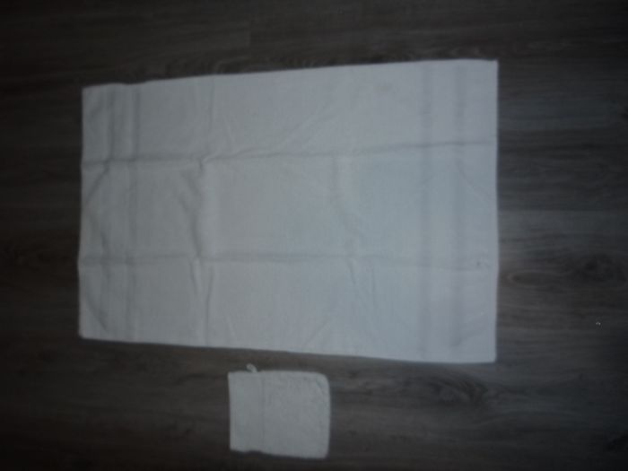 LOT DE 3 SERVIETTES DE TOILETTE BLANCHE "TISSAGES DENANTES" - n°03 - photo numéro 3