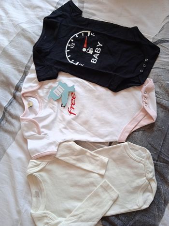 Lot de 3 bodys coton