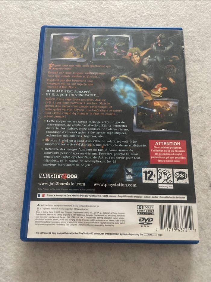 Jak II Hors La Loi Jeu PS2 Complet FR - photo numéro 3