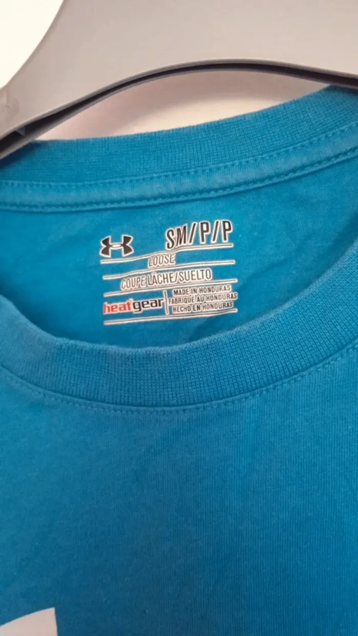 Tee-shirt bleu Heat Gear L – Parfait pour bouger & briller - photo numéro 3