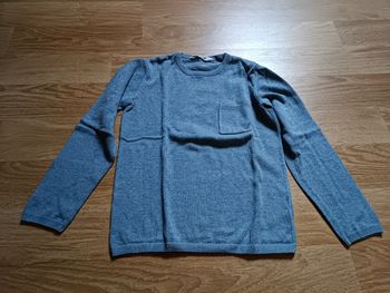 Pull bleu ciel fin, H&M, 6-8 ans