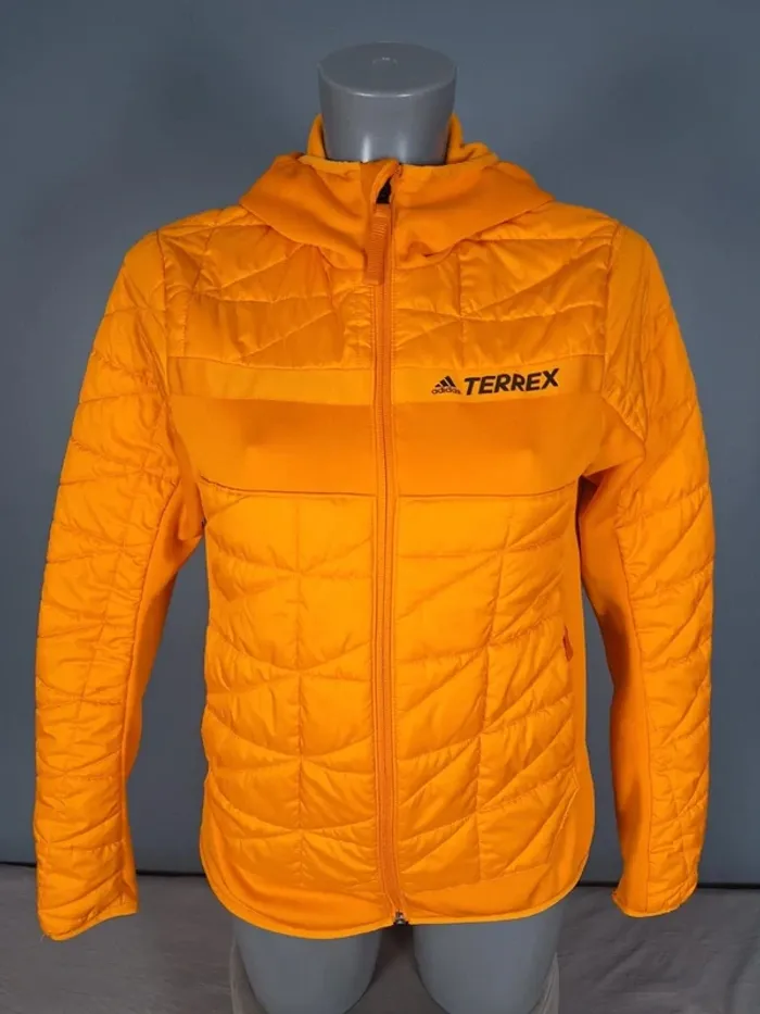 Veste Adidas Terrex isolante à capuche jaune – Taille S (588)