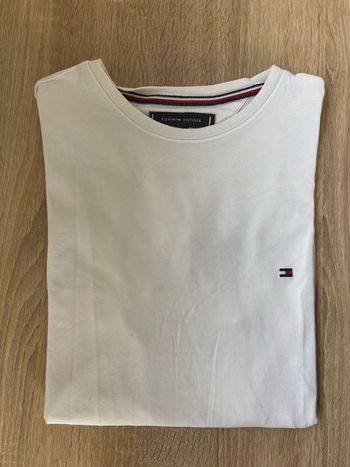 T-shirt blanc col rond Tommy Hilfiger