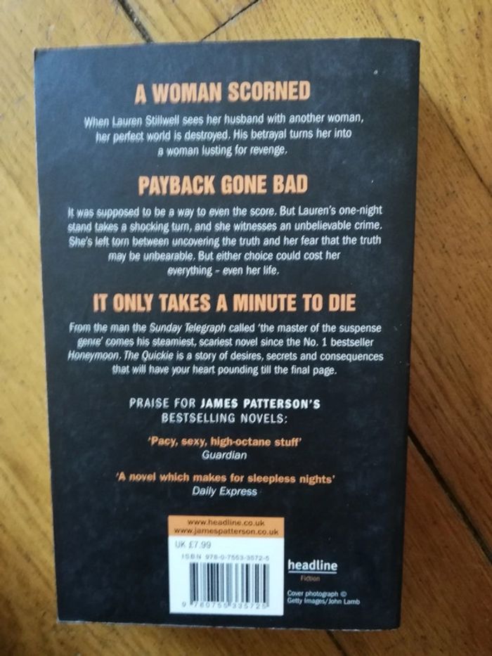 Livre écrit en anglais "thé quickie" James patterson - photo numéro 3