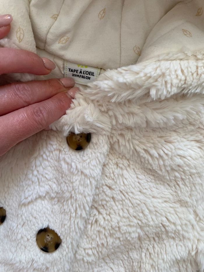 Veste fourrure crème fille 23 mois - photo numéro 4