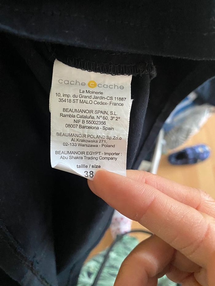 Robe bi matière, cache-cache,taille 38 - photo numéro 4