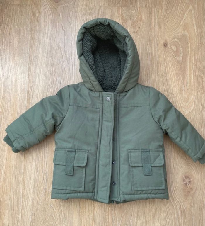 Manteau bébé garçon kaki taille 3 mois Orchestra neuf - photo numéro 2