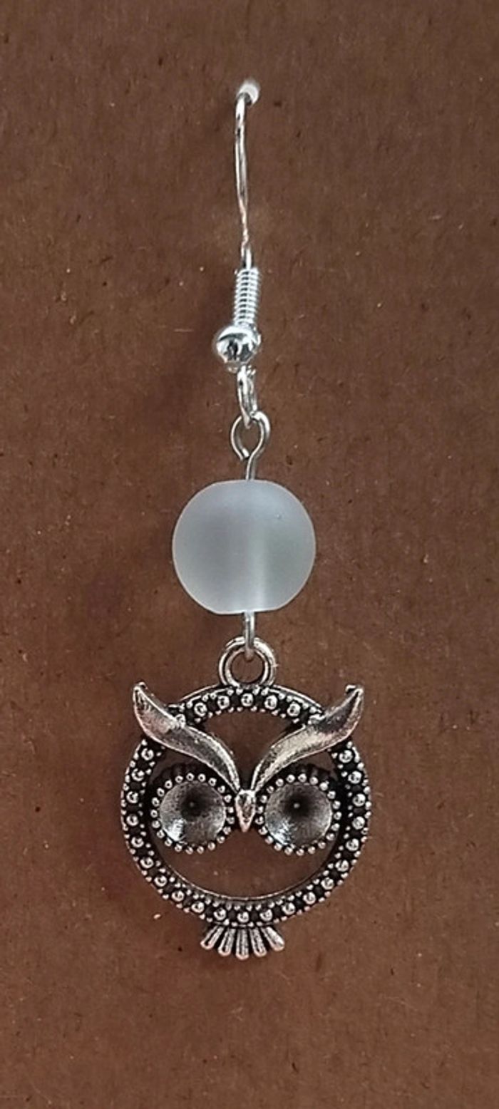 Boucles d'oreilles Edwig🦉Argent Pierre de Lune - photo numéro 4