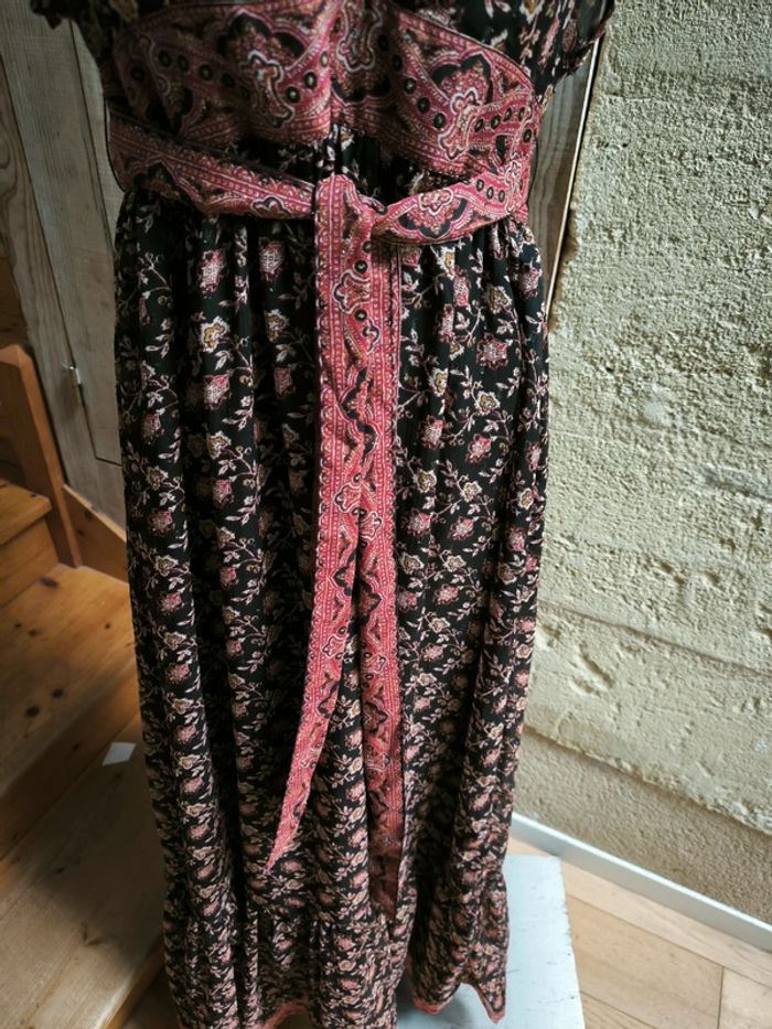 Robe longue fleurie manches courtes mango taille 38 - photo numéro 3