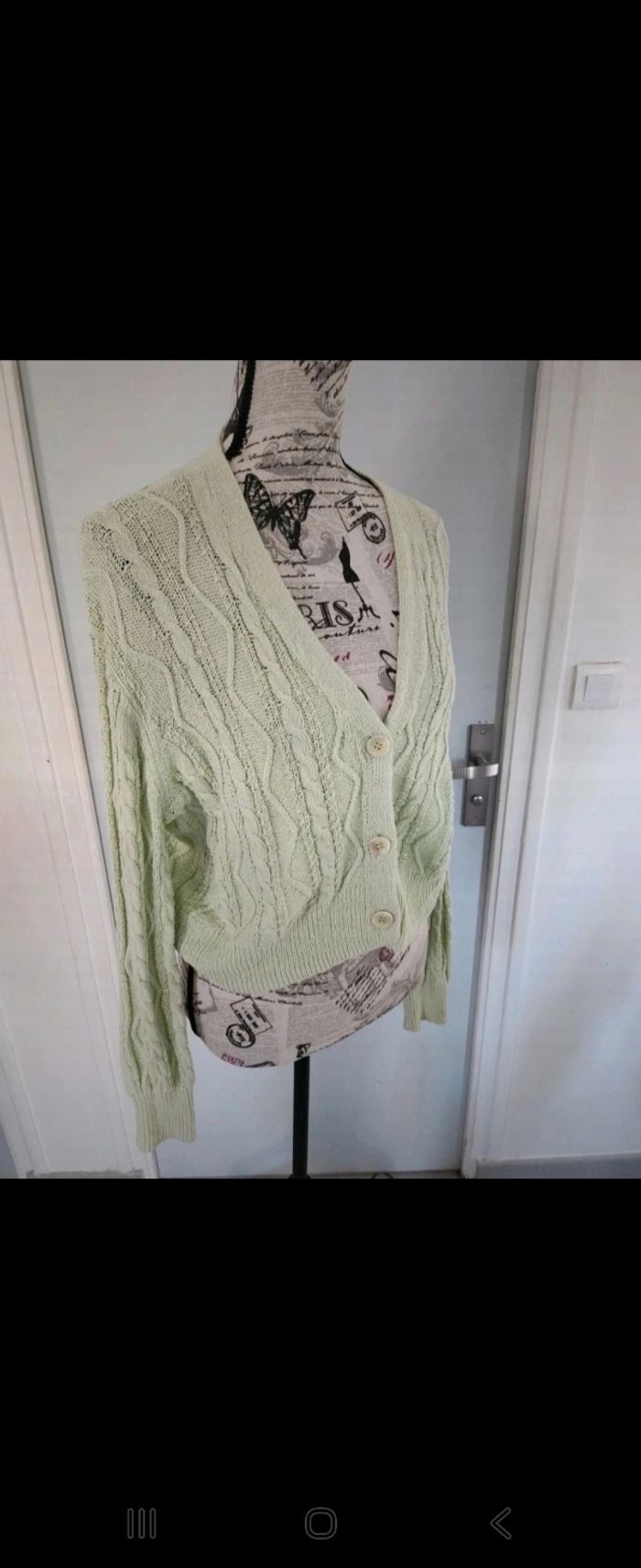 Superbe Gilet vert pastel Pimkie Taille S