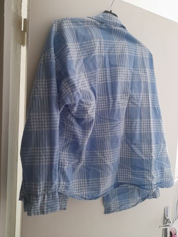 Chemise femme bleu à carreaux