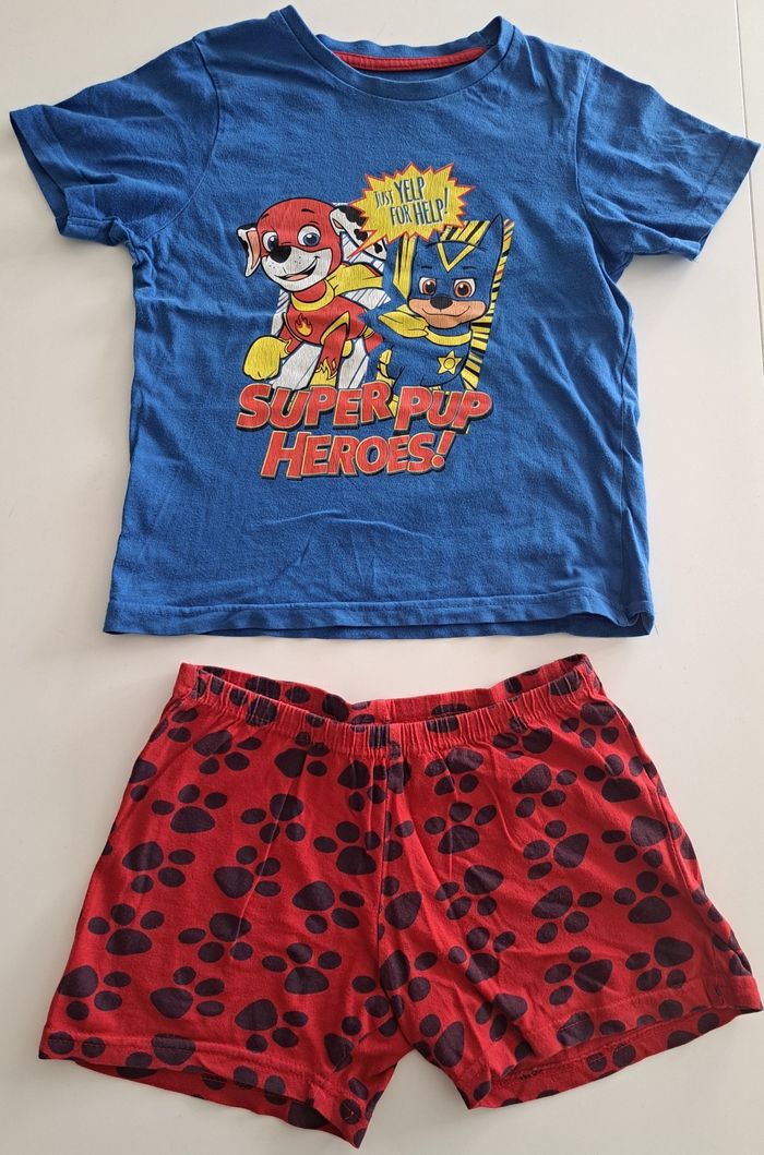 Lot de 2 pyjamas shorts garçon 5 ans BE - photo numéro 7