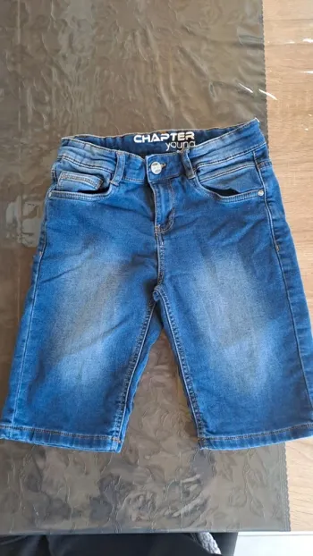 💚Short en jean garçon – Chapter Young – Bleu denim - 10 /11 ans