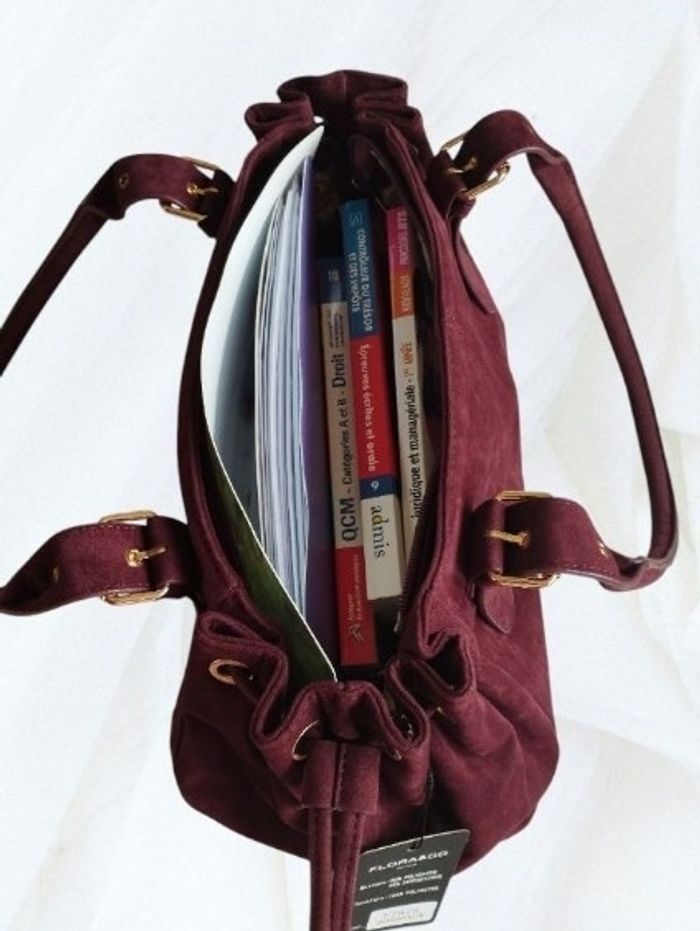 Cabas suédine bordeaux Flora Co - photo numéro 6