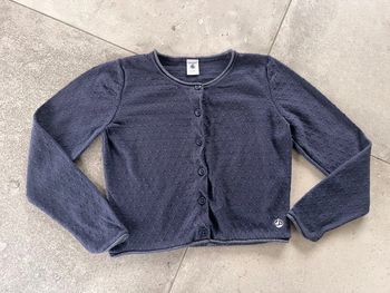 Gilet petit bateau 8 ans bleu marine