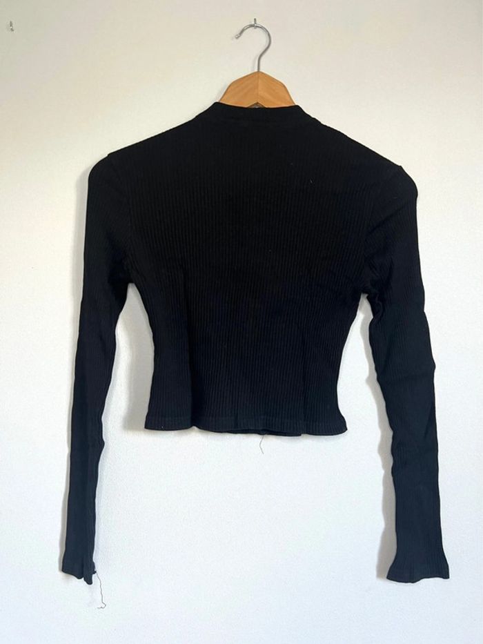 Blouse manches longues zippée Shein noir - photo numéro 4