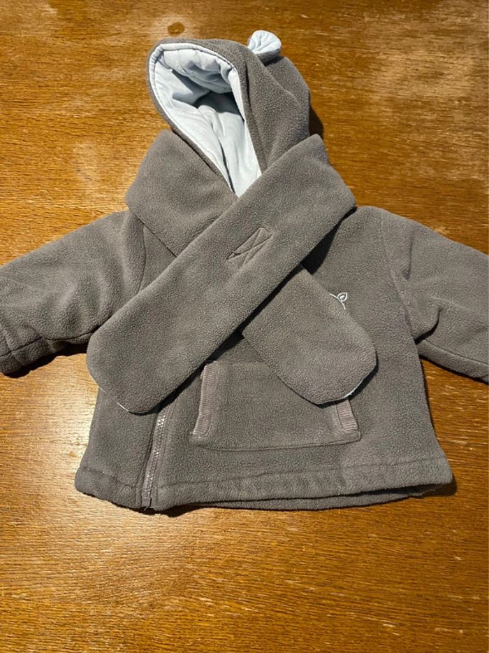 Doudoune grise et bleu - photo numéro 3