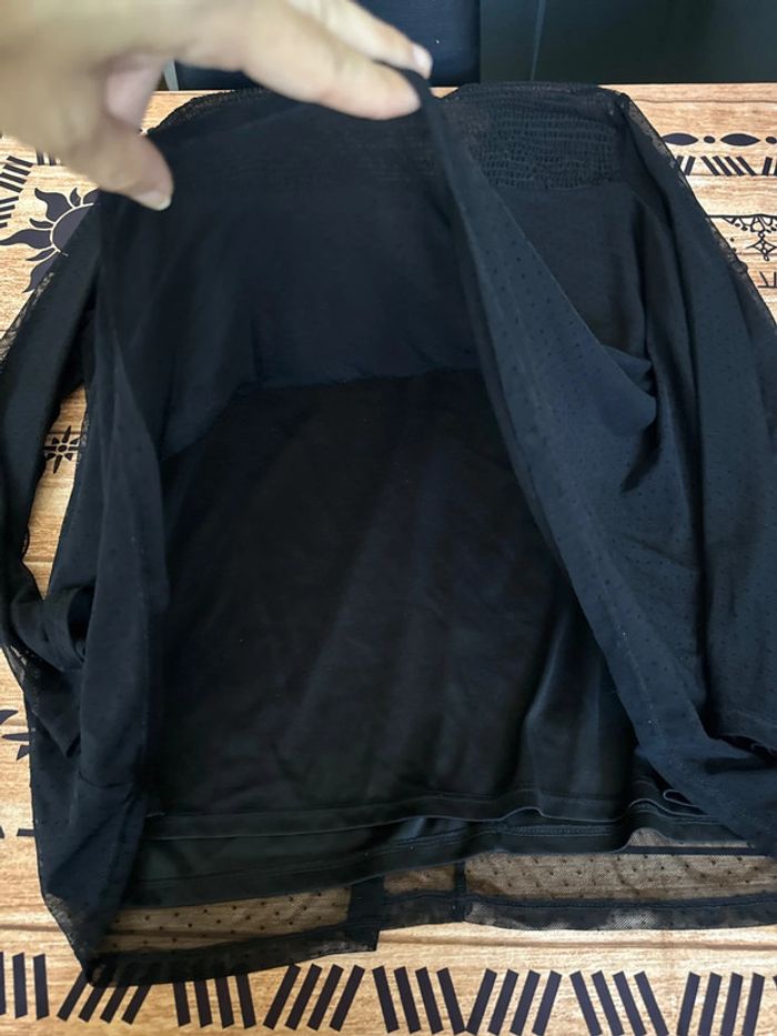 Blouse tunique doublé transparente femme grande taille - photo numéro 2