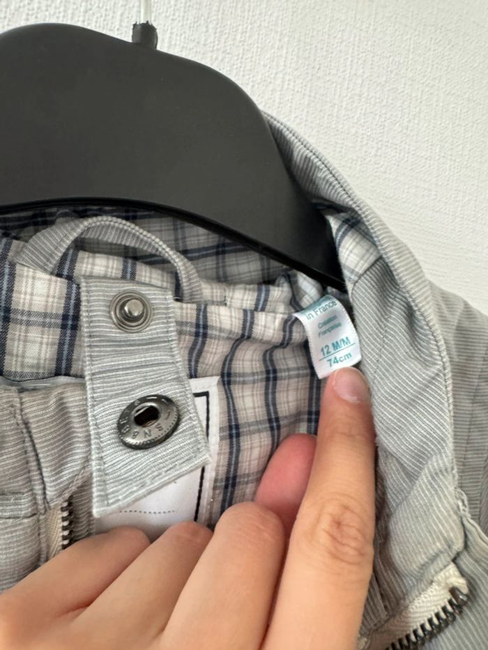 Veste grise - taille 12 mois 🌼 - photo numéro 2