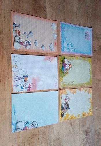 Lot de 6 feuilles Diddl