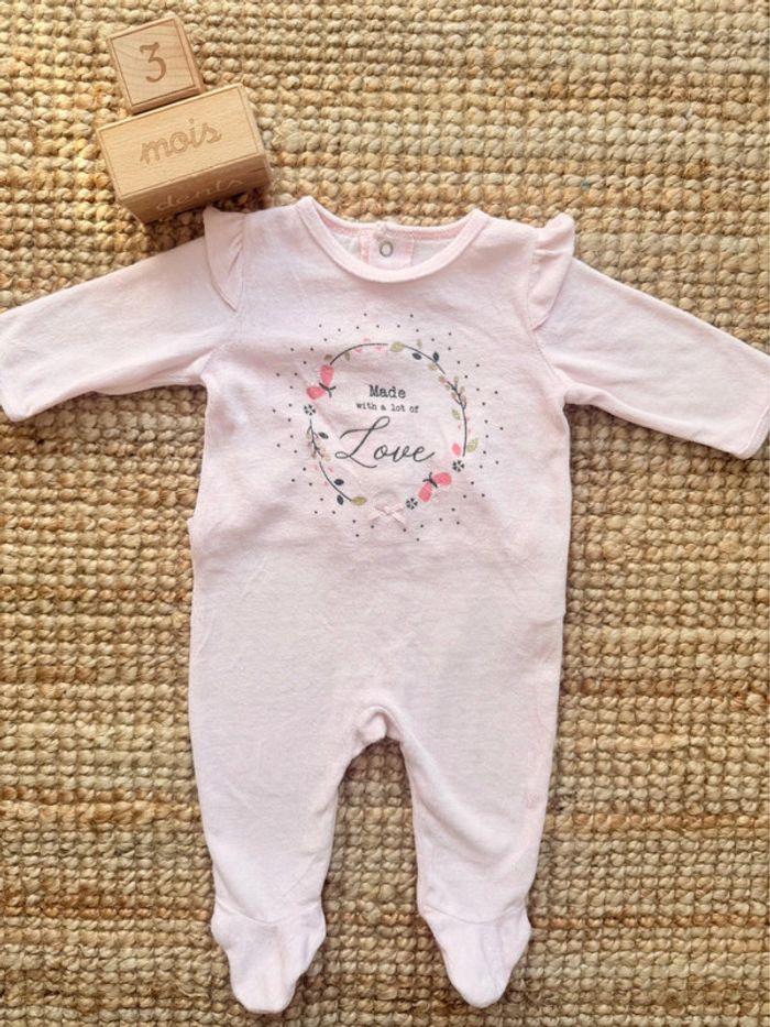 Pyjama velours Gemo 3mois / 60cm