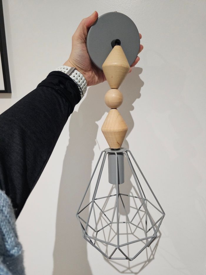 Suspension Leroy Merlin – Style scandinave bois & métal – Très bon état - photo numéro 3