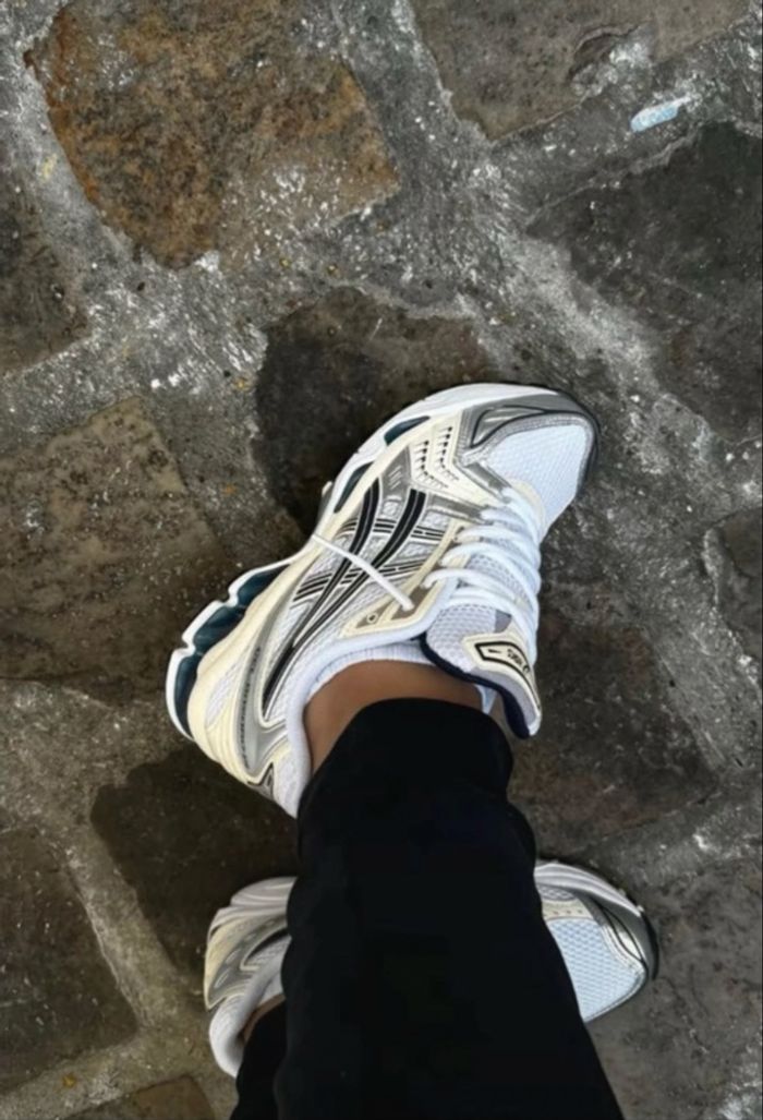 Asics kayano 14 gel neuf blanc crème bleu - photo numéro 3