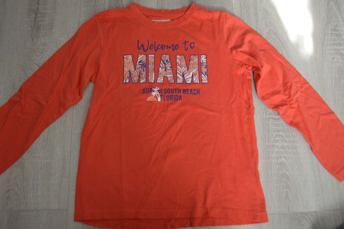 Tee shirt manches longues In Extenso orange 10 ans