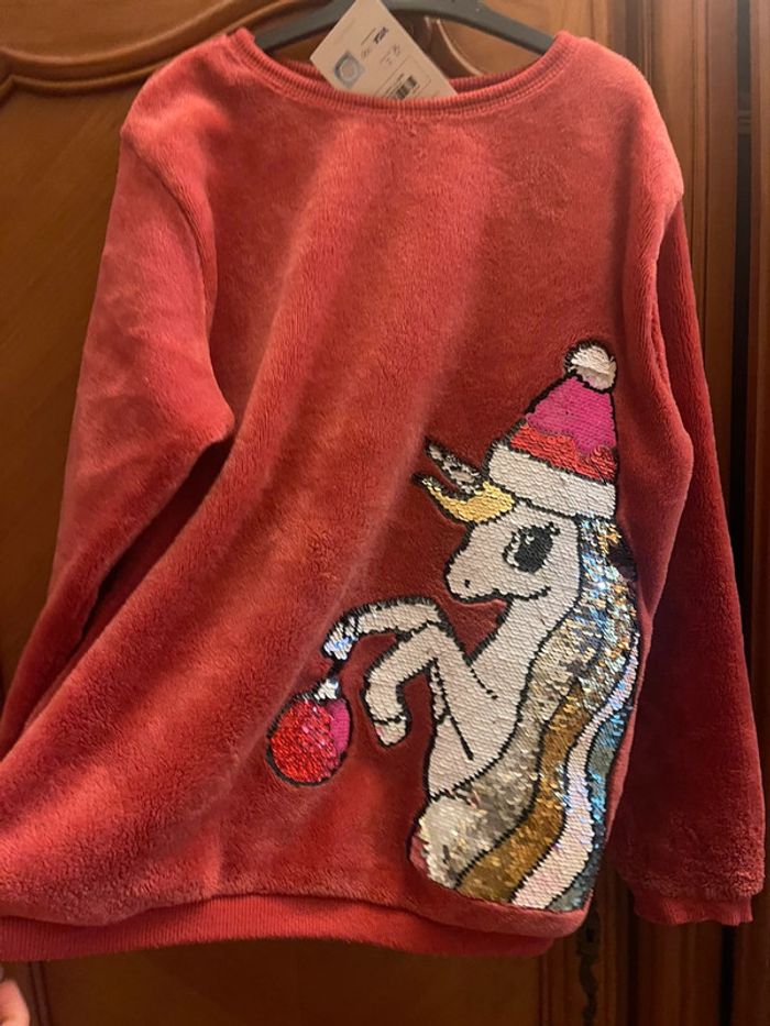 Pull H&M Noël velours 8-10 ans - photo numéro 2
