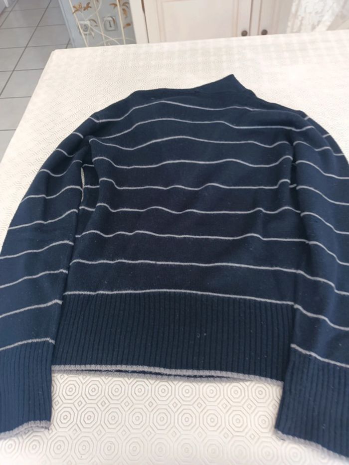 Pull Taille M à capuche bleu - photo numéro 4