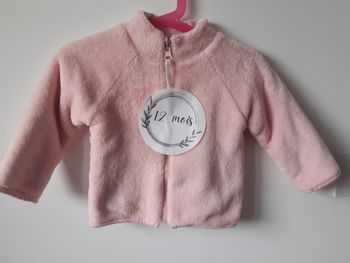 Manteau veste bébé fille rose Pommette 12 mois