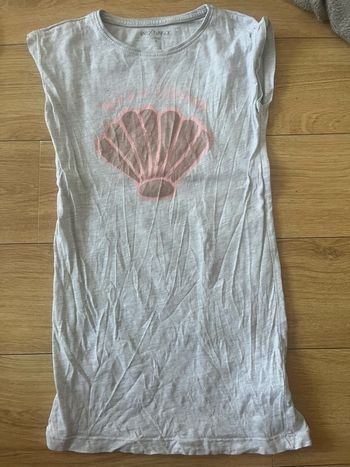 Chemise de nuit fille grise manche courte avec coquillage in extenso 6 ans  