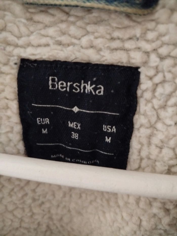 Veste en jean Bershka avec manches en maille – Taille M - photo numéro 2