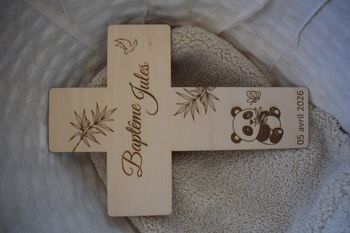 Croix baptême personnalisée