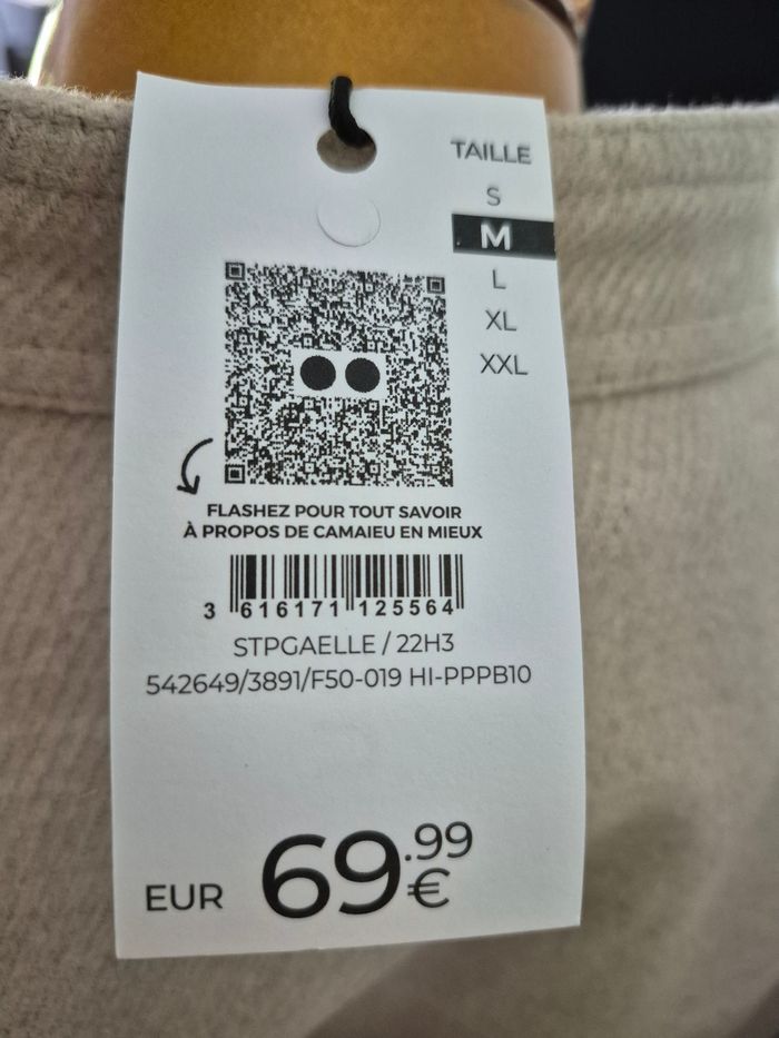 Manteau court Femme Beige Taille M/38 - photo numéro 3